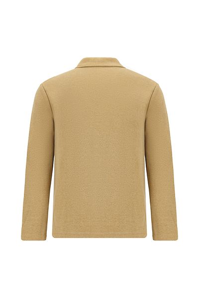 Abdullah Kiğılı Polo Neck Regular Fit Zippered Embroidered Cotton Sweatshirt