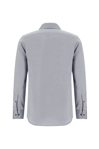 Abdullah Kiğılı Patterned Slim Fit Cotton Shirt - Long Sleeve