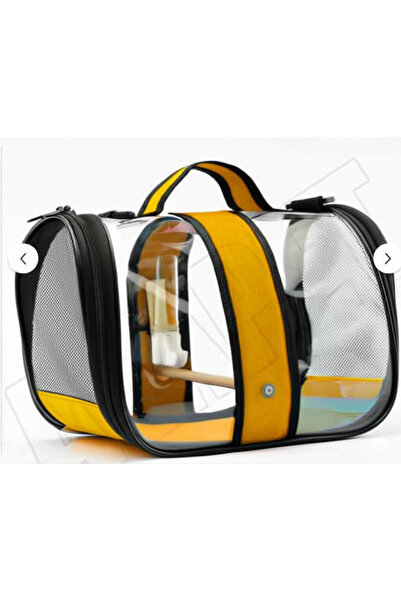 ENS PLASTİK Kuş Taşıma Çantası Tünekli - 30x22x20cm - Sarı