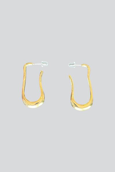 stravis Gold Sloping U Earrings