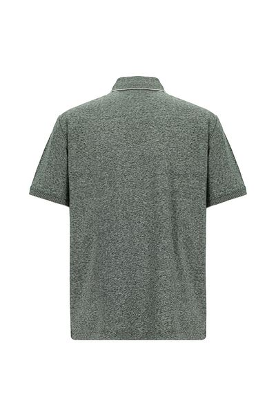 Kiğılı Regular Fit Striped Mercerized Cotton Linen Polo Neck T-Shirt