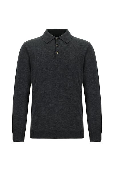 Abdullah Kiğılı Polo Neck Regular Fit Wool Knitwear Sweater