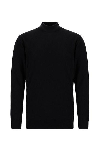 Abdullah Kiğılı Bato Yaka Regular Fit Yünlü Kaşmirli Triko Kazak