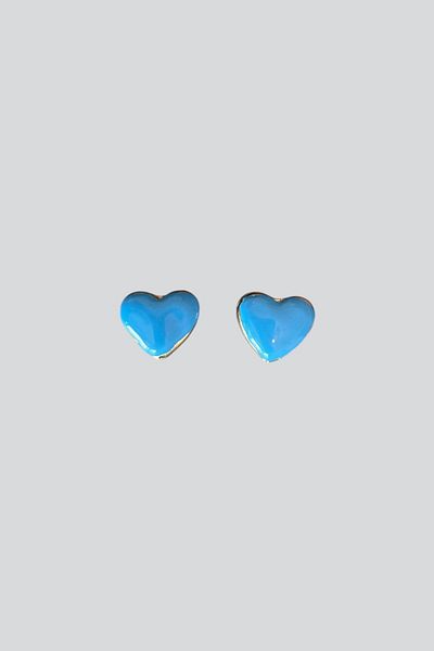 stravis Enameled Heart Earrings