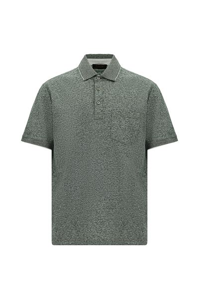 Kiğılı Regular Fit Striped Mercerized Cotton Linen Polo Neck T-Shirt