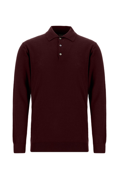 Abdullah Kiğılı Polo Yaka Regular Fit Yün Triko Kazak