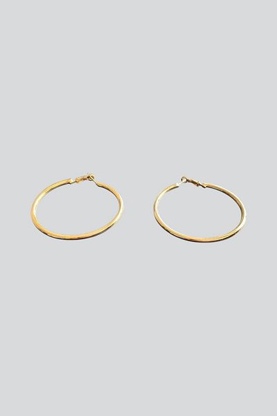 stravis Gold Hoop Earrings 6 cm