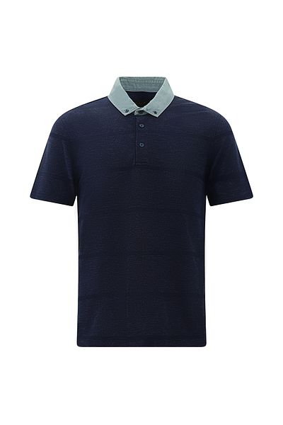 Abdullah Kiğılı Polo Neck Regular Fit Patterned Cotton T-Shirt