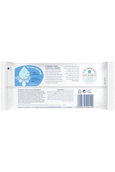 WaterWipes Baby Wipes Original Plastic Free wipes, 120 Wipes (Pack of 2)
