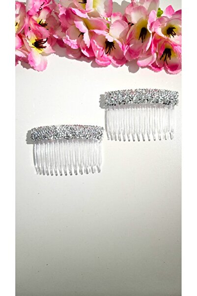 cityvision Taşlı Yan Tarak Toka 2 Adet 7 Cm