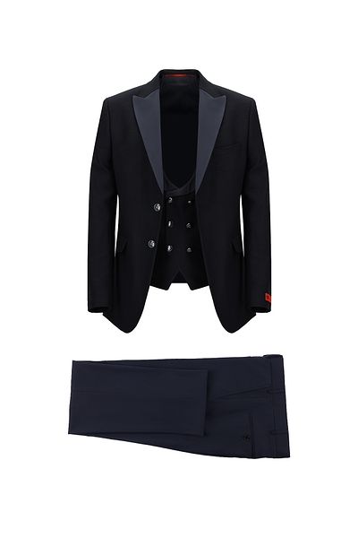 Kiğılı Slim Fit Slim Fit Pointed Collar Tuxedo & Groom Suit with Vest