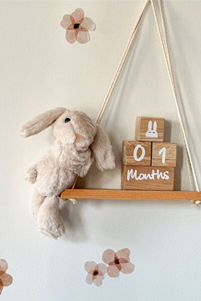 eco sepet Sarılan Tavşan Peluş, Fon Perde Toplayıcı, Hug Me Tavşan Peluş, Kucaklayan Tavşan 25 Cm Kahverengi