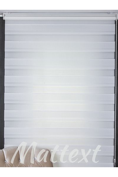 MATTEXT MEKANİK PERDE SİSTEMLERİ White Modern Zebra Curtain Byz3010