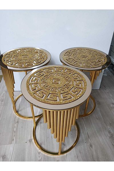 SEHARA 3 Κάλυμμα (ΕΞΑΙΡΕΤΑΙ ΤΟ ΤΡΑΠΕΖΙ)/33cm Στρογγυλό/ασημί Φωτεινό Χρυσό/τεχνητό δέρμα/ασημί Απολύτως δεν πέφτει