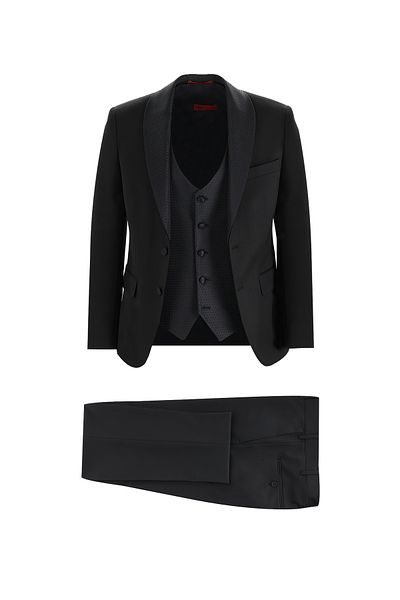 Kiğılı Tuxedo & Groom Suit - Slim Fit Slim Fit with Shawl Collar Vest