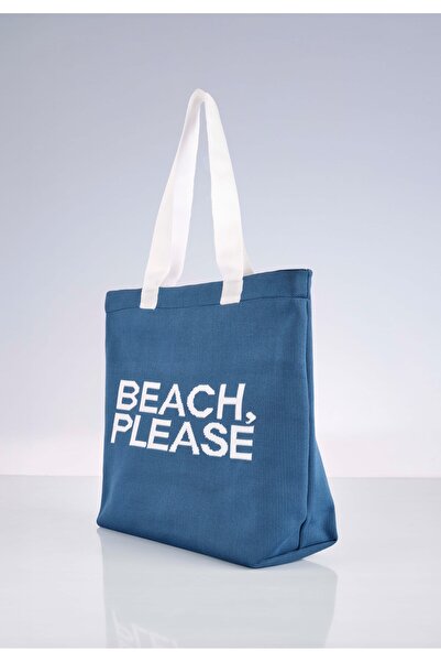 Sebir Moda Пляжна сумка з написом «Beach, Please»