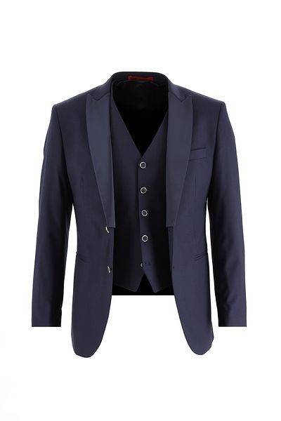 Kiğılı Slim Fit Slim Fit Pointed Collar Tuxedo & Groom Suit with Vest