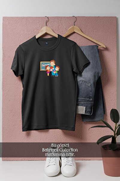 Bahriyeli Collection تي شيرت للجنسين بتصميم يوم المعلم كبير الحجم