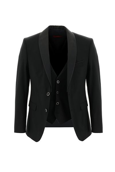 Kiğılı Slim Fit Slim Fit Tuxedo & Groom Suit with Shawl Collar Vest