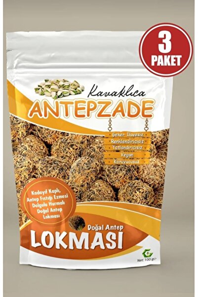 KAVAKLICA ANTEPZADE Kadayıf Kaplı Fıstık Ezmesi Dolğulu Hurma Lokması 3 ×100 G