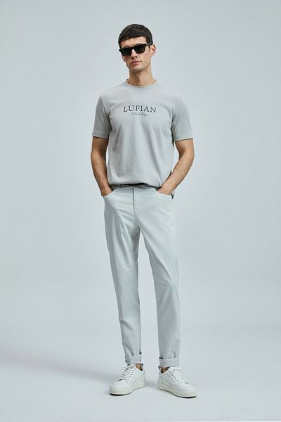 Lufian 111020238 Love Modern Graphic T-Shirt Men's T-Shirt Beige