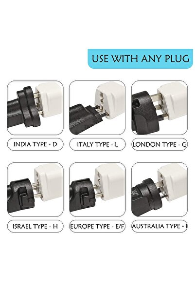 Derwell İngiltere Abd Fiş Adaptörü Amerikan Avrupa Seyahat Güç Adaptörü Dönüştürücü Elektrik Prizi