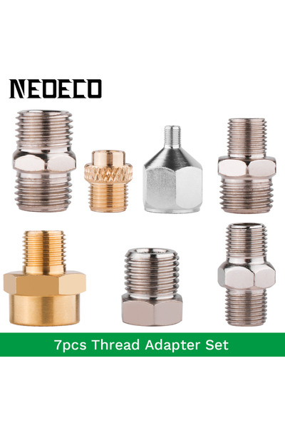 Choice مجموعة محولات الخيوط الاحترافية المكونة من 7 قطع لتركيب ضاغط الهواء