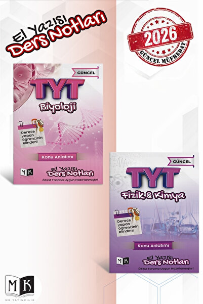 MK Yayıncılık 2026 Tyt Fen Bilimleri El Yazısı Ders Notları Set