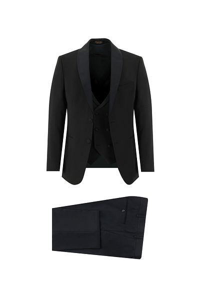 Abdullah Kiğılı Slim Fit Slim Fit Tuxedo & Groom Suit with Shawl Collar Vest