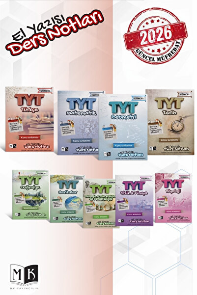 MK Yayıncılık 2026 Tyt El Yazısı Ders Notları Full Set