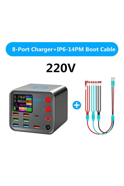 Choice 220v Full Set Maant Dianba 1 Multifunction 8-port Charger For Mobile Phonewith Short Circuit Repair