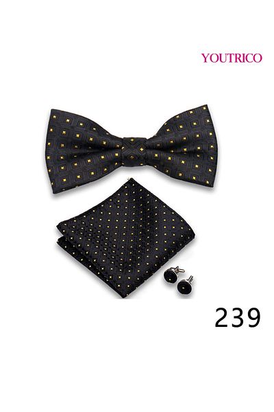 Youtrico Suit Tie Handkerchief Cufflink-Premium Handmade 3-Piece