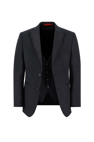 Kiğılı Slim Fit Slim Fit Pointed Collar Tuxedo & Groom Suit with Vest