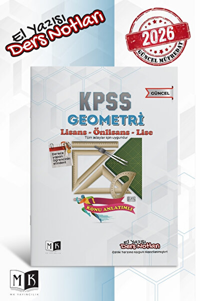MK Yayıncılık 2026 Kpss Geometri El Yazısı Ders Notları Kitabı