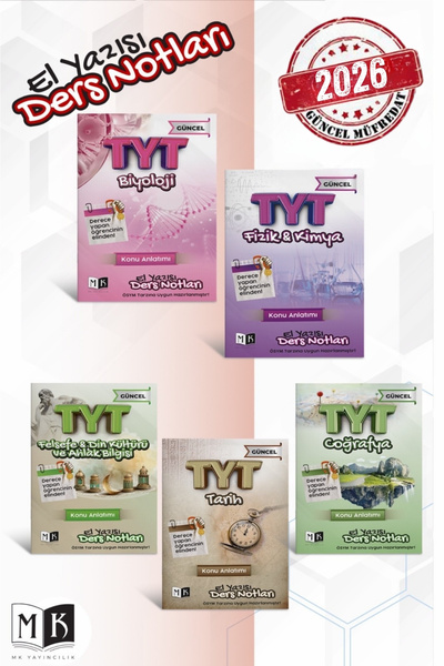 MK Yayıncılık 2026 Tyt Sosyal Bilimler Ve Fen Bilimleri El Yazısı Ders Notlar...