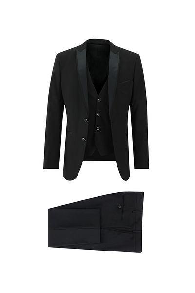 Kiğılı Slim Fit Slim Fit Pointed Collar Tuxedo & Groom Suit with Vest
