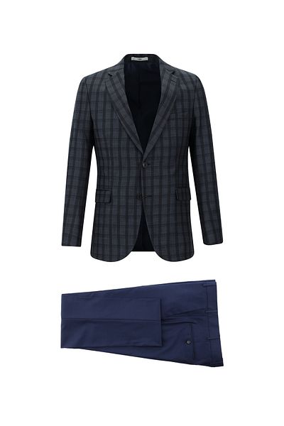 Kiğılı Regular Fit Combined Plaid Suit