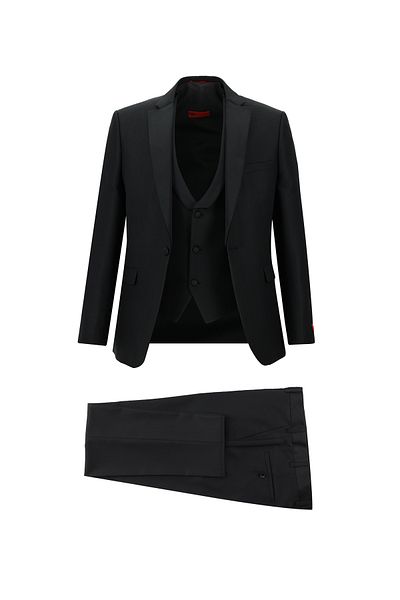 Kiğılı Mono Collar Slim Fit Tuxedo with Vest - Groom Suit