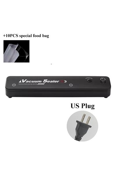 HAOYUNMA 220v Us Plug Abx Acuum Sealer Packaging Machine With Free 10pcs Vacuum Bags Household Black Food Vac