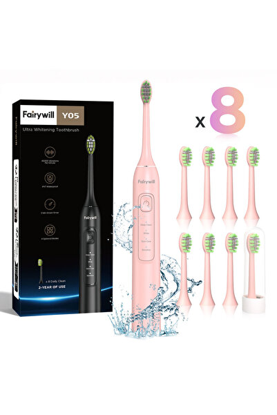 Choice1 فرشاة أسنان كهربائية بالموجات فوق الصوتية من فيري ويل برتقالية اللون،...