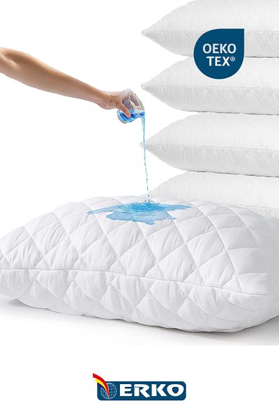 Erko Dört Mevsim Water Liquid Proof Quilted Pillow Mat Pad Protector 2 Pack