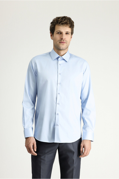 Kiğılı Μακρυμάνικο Slim Fit Slim Fit Non Iron Classic βαμβακερό πουκάμισο