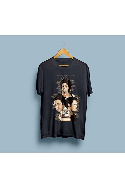 Generic Brand Tricou unisex cu design Fight Club supradimensionat