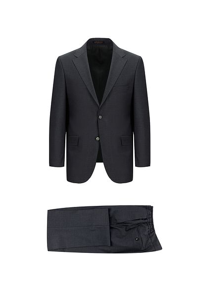 Abdullah Kiğılı Comfortable Cut Wool Elastic Waist String Suit