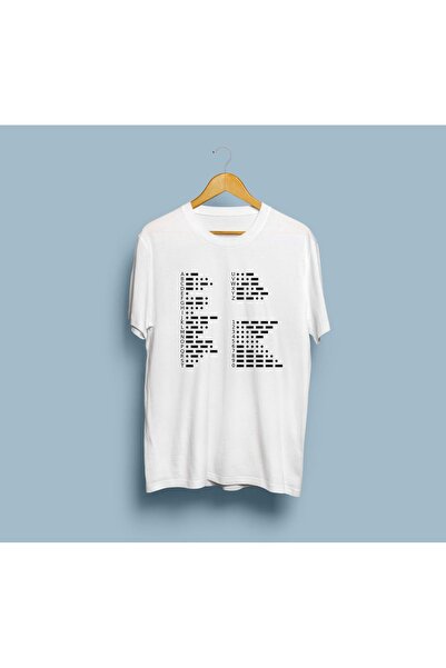 eioswear تي شيرت كبير الحجم مطبوع عليه الحروف الأبجدية للجنسين - مورس