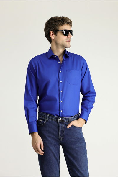 Kiğılı Довгорукавна класична сорочка з бавовняної сатини, що не потребує прасування