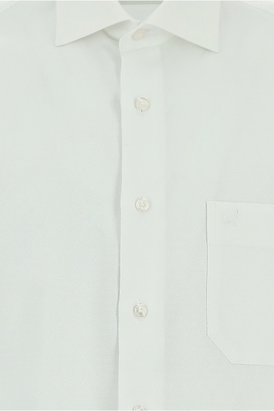 Abdullah Kiğılı Uzun Kol Desenli Klasik Pamuk Gömlek