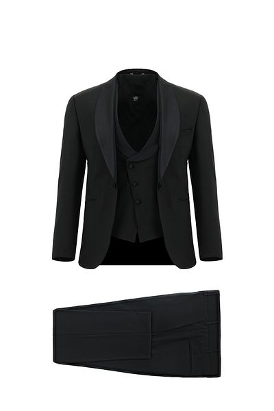 Kiğılı Slim Fit Slim Fit Tuxedo & Groom Suit with Shawl Collar Vest