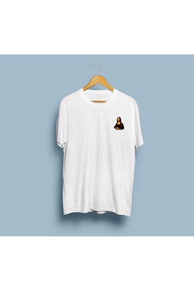 AsePremiumShop تي شيرت للجنسين بطبعة الموناليزا مقاس كبير