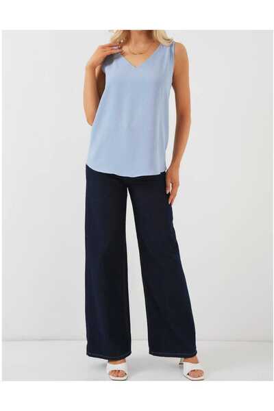 ABOUT US BLUZĂ REGULARĂ CU DECOLTEU ÎN V # 990